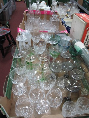 Lot 1103 - Four Decanters, including etched vine example,...