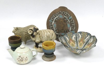 Lot 1182 - Robin Welch Pair of Baluster Stem Egg Cups,...