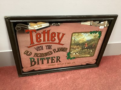Lot 1448 - Tetley Bitter Advertising Mirror in Frame,...