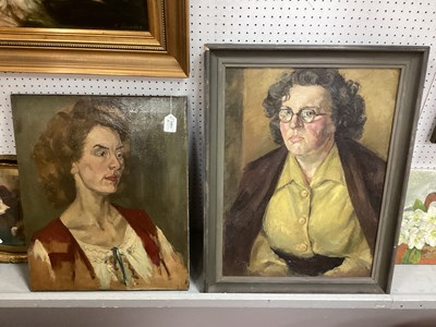Lot 1483 - Lois. E. Freeman Oil Paintings, portrait study...