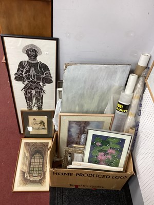 Lot 1497 - Original Artwork, prints etc:- Two Boxes.