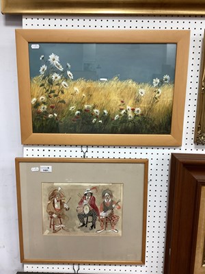 Lot 1491 - F. Tullis (Sheffield Artist) Cornfield Hedge,...