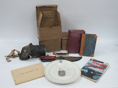 Lot 1384 - Tramontina and Pocket Knives, Naafi plate, gas...