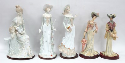 Lot 1263 - Pair of Resin Lady Figurines 38cm tall, three...