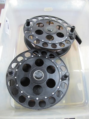 Lot 807 - Two Unnamed Centrepin Reels, 5.5" diameter,...