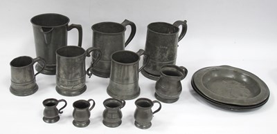 Lot 1348 - Mid XVIII Century Pewter Plates, XIX Century...