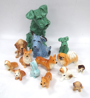 Lot 1156 - Sylvac Pottery Figures of a Terrier Dog,...