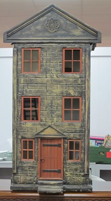Lot 1444 - Dolls House, stone effect, three storey, 78cm...