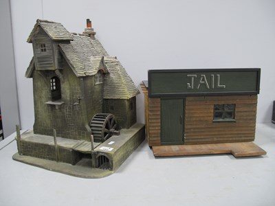 Lot 1064 - Wooden Model of Jail, 41cm, with fixtures and...