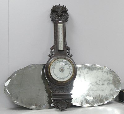 Lot 1129 - XX Century Oval Shaped Mirror, with a...