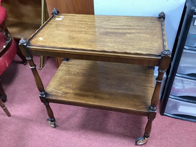 Lot 1589 - Mahogany Tea Trolley, with gallery.