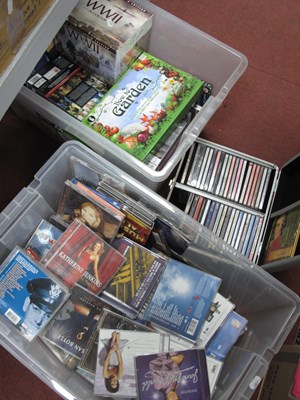 Lot 1087 - CDs, Large quantity, in two boxes and a carry...