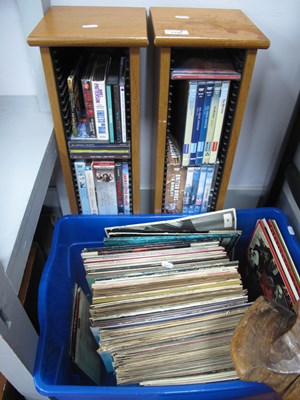 Lot 1120 - LPs - one box, DVDs in two cabinets.
