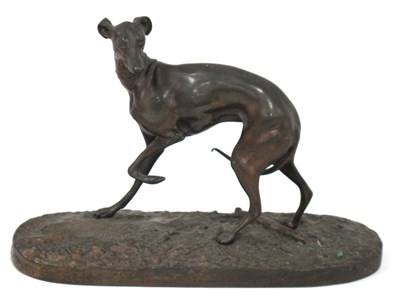 Lot 1417 - Bronze Figure of Greyhound Looking to His Left,...