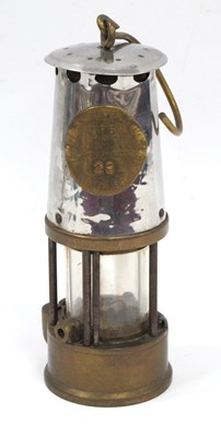 Lot 1416 - Miners Lamp - Protector, Eccles 25cm tall with...