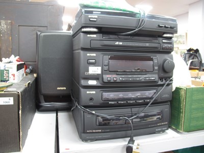 Lot 1061 - Aiwa sound system set including turntable...