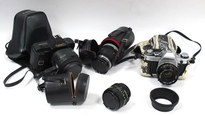Lot 1389 - Canon AE-1 camera with Canon FD 50mm f/1.8...