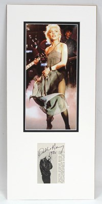 Lot 1365 - Blondie - Debbie Harry Autograph, black pen...