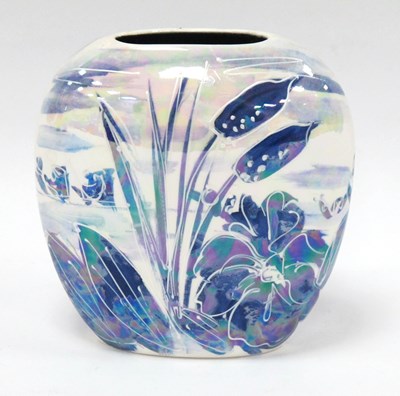 Lot 1291 - Anita Harris Blue and White Lustre 'Dragonfly'...