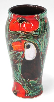 Lot 1235 - Anita Harris 'Toucan' Skittle Vase 17.5cm high,...