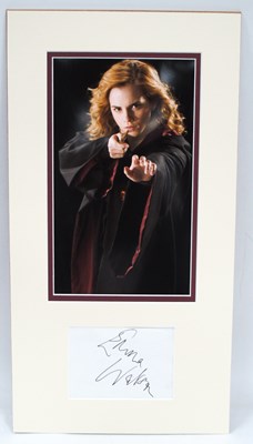 Lot 1366 - Harry Potter - Emma Watson autograph, black...