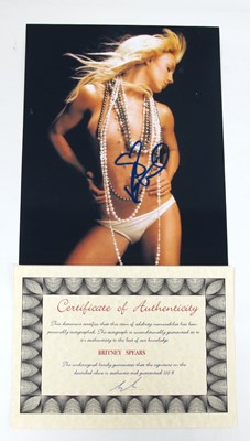 Lot 1317 - Britney Spears Autograph, blue pen signed...