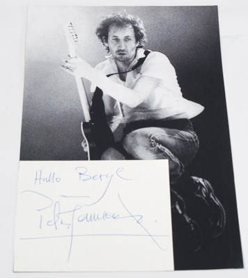 Lot 1311 - The Who - Pete Townshend Autograph, blue pen...