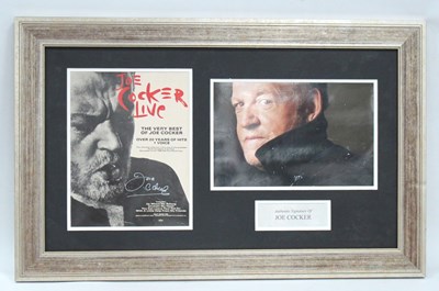 Lot 1364 - Joe Cocker Autograph, silver pen signed...