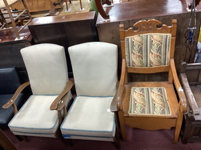 Lot 1538 - A Pair of Parker Knoll Cable Sprung Armchairs...