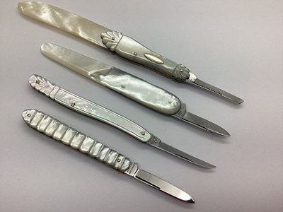 Lot 412 - A Decorative Quill Knife / Letter Opener,...