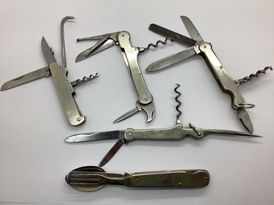 Lot 353 - W Morton & Sons Campaign Style Camping Knife /...