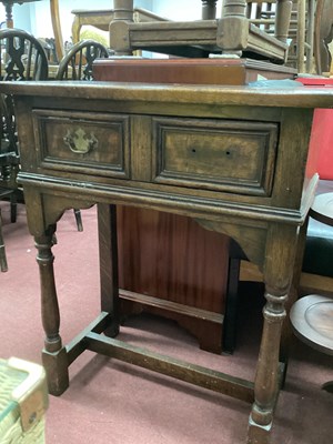 Lot 1518 - Small Oak Side Table, single panelled drawer...