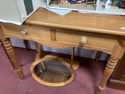 Lot 1501 - Pine Washstand, with a 3/4 gallery back, two...