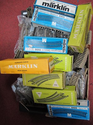 Lot 331 - A good quantity of Marklin HOg track, Ref 5100,...