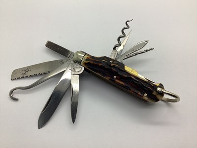 Lot 492 - A Multi Tool Folding Pocket Knife, blade...