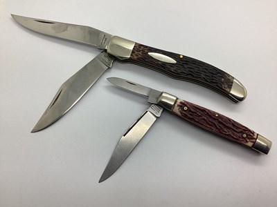 Lot 516 - Western USA Two Blade Folding Knife, jigged...