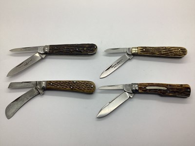 Lot 506 - Alfred Williams Two Blade Folding Knife, stag...