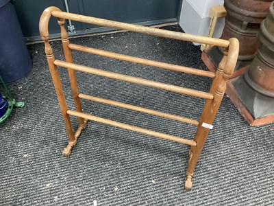 Lot 1531 - A Victorian Arched Top 5-rail Bathroom Towel...
