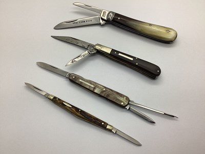 Lot 530 - Real Lamb Foot Two Blade Folding Knife,...