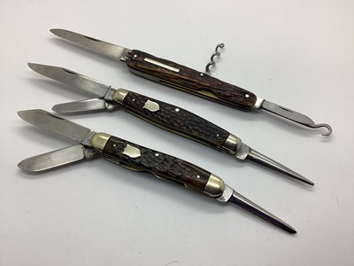 Lot 477 - Harrison Fisher & Co Folding Knife, brass...