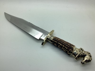 Lot 588 - Bowie Knife, blade stamped 'F.W. James...