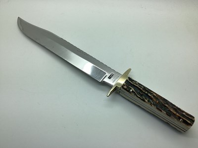 Lot 587 - Bowie Knife, blade stamped 'F.W. James...