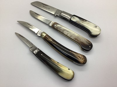 Lot 548 - Single Blade Folding Pocket Knives, polished...