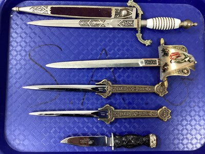 Lot 322 - Assorted Decorative Knives, blade stamped...