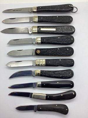 Lot 543 - Ten Assorted Single Blade Folding Knives,...