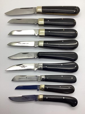 Lot 544 - Nine Assorted Single Blade Folding Knives,...