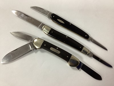 Lot 510 - Multi Blade Folding Pocket Knives, horn scales,...