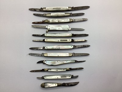 Lot 409 - A Collection of Multi Blade Folding Penknives,...