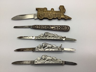 Lot 326 - Three Small Folding Two Blade Knives, the...