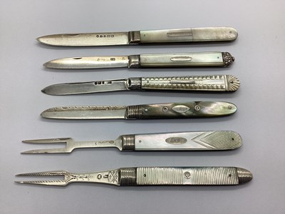 Lot 446 - Two Georgian Hallmarked Silver and Mother of...
